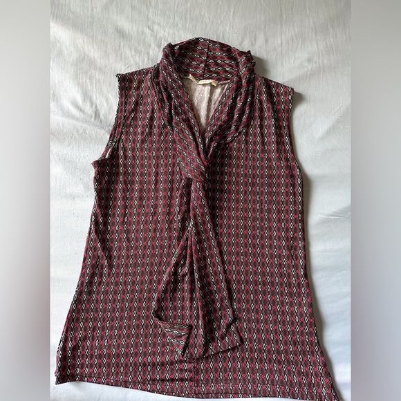 2 pack Tiffany and Grey Sleeveless Tie-Neck Blouses in Size Small (Petite) - Picture 5 of 7